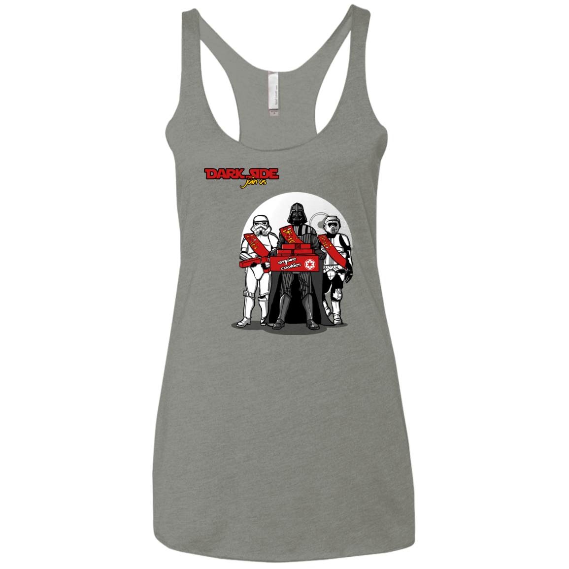 T-Shirts Venetian Grey / X-Small Join The Dark Side Women's Triblend Racerback Tank