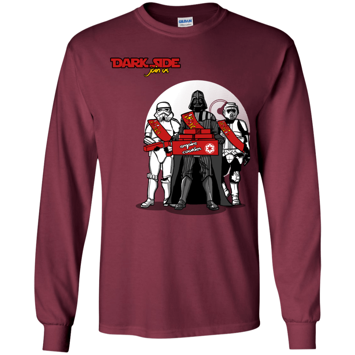 T-Shirts Maroon / YS Join The Dark Side Youth Long Sleeve T-Shirt