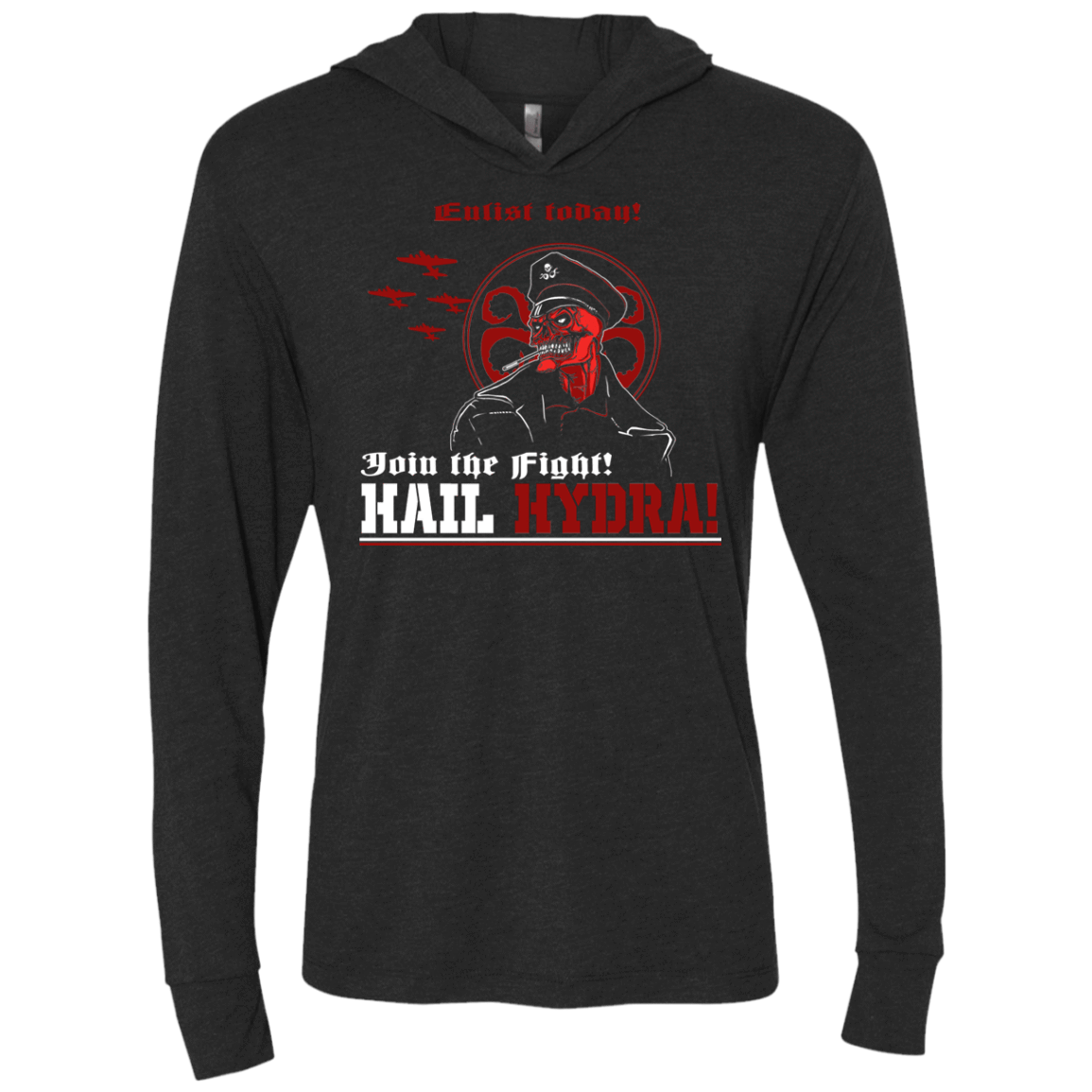 T-Shirts Vintage Black / X-Small Join The Fight Triblend Long Sleeve Hoodie Tee