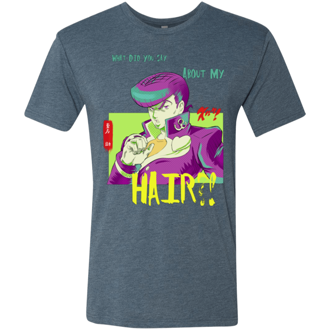 T-Shirts Indigo / Small Jojo Josuke Bizarre Adventure Men's Triblend T-Shirt