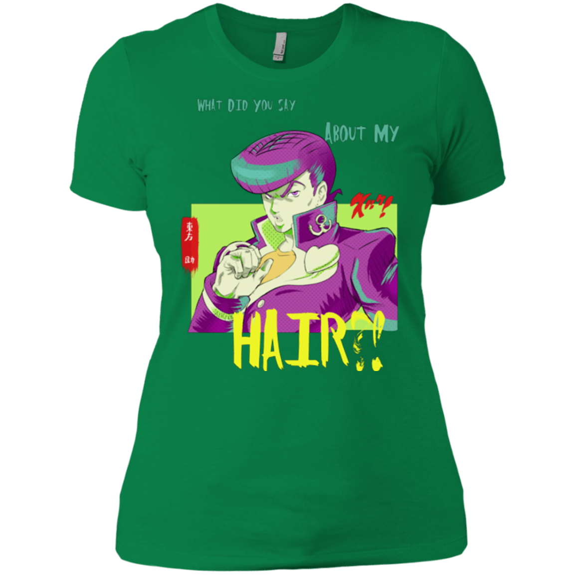 T-Shirts Kelly Green / X-Small Jojo Josuke Bizarre Adventure Women's Premium T-Shirt