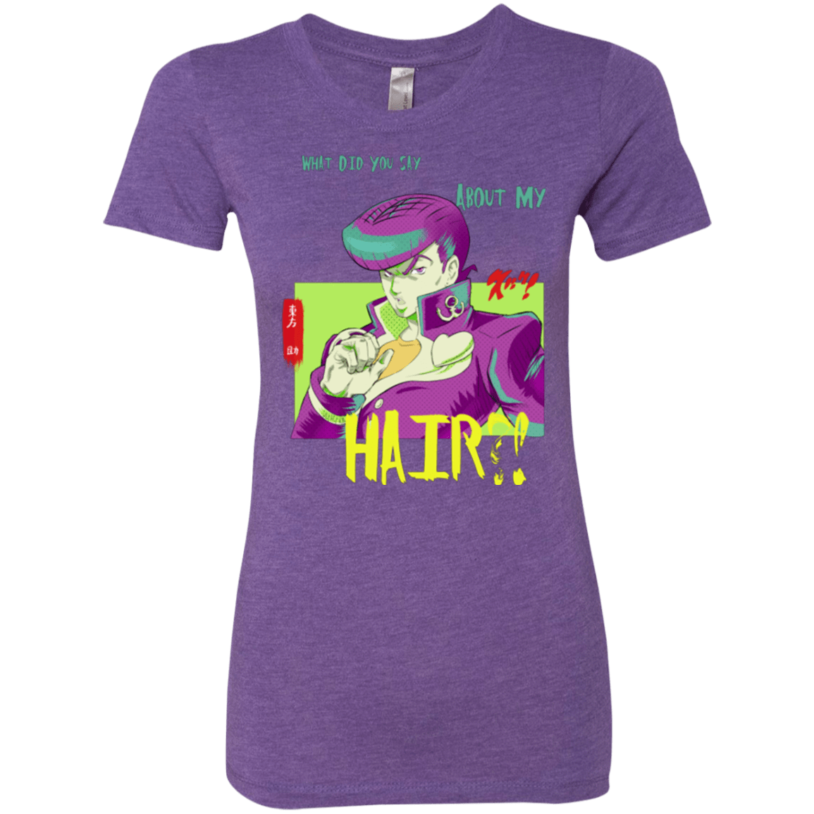 T-Shirts Purple Rush / Small Jojo Josuke Bizarre Adventure Women's Triblend T-Shirt