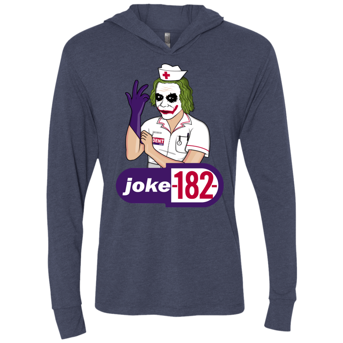 T-Shirts Vintage Navy / X-Small Joke182 Triblend Long Sleeve Hoodie Tee