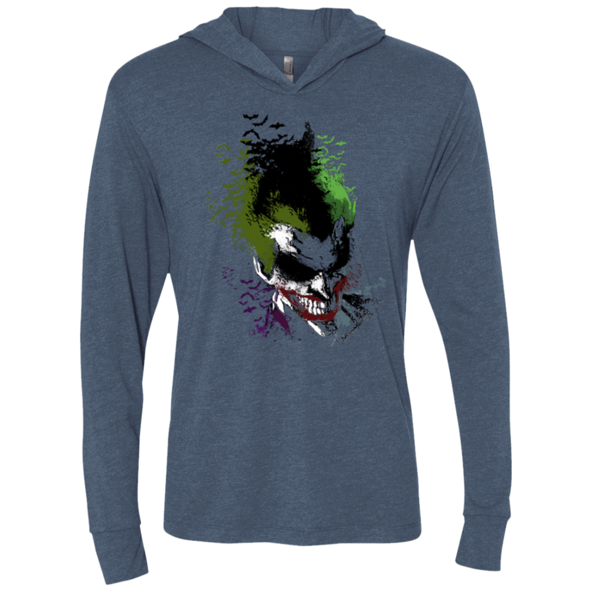 T-Shirts Indigo / X-Small Joker 2 Triblend Long Sleeve Hoodie Tee