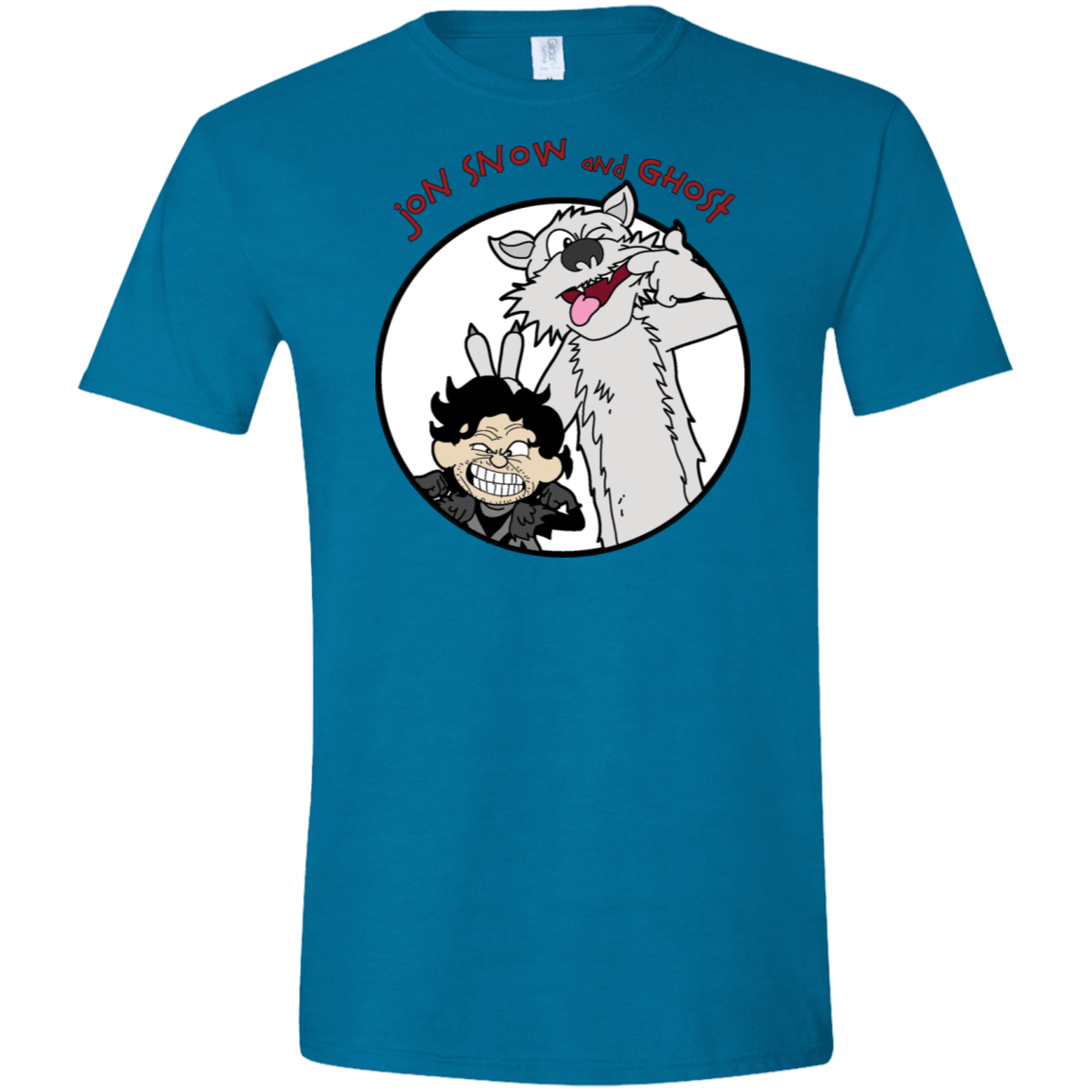 T-Shirts Antique Sapphire / S Jon and Ghost Men's Semi-Fitted Softstyle