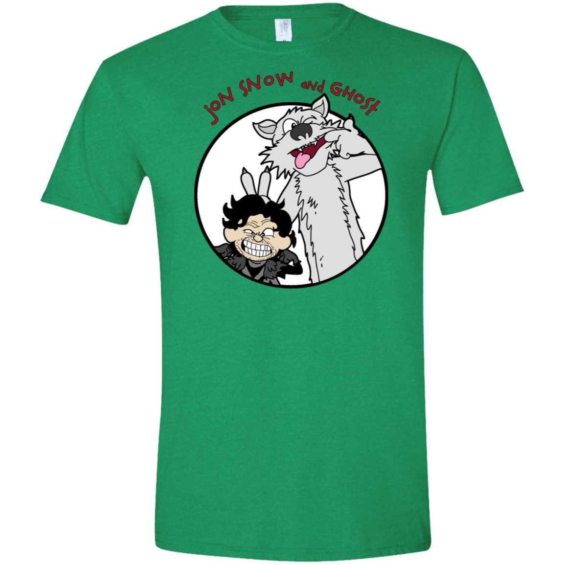 T-Shirts Heather Irish Green / S Jon and Ghost Men's Semi-Fitted Softstyle