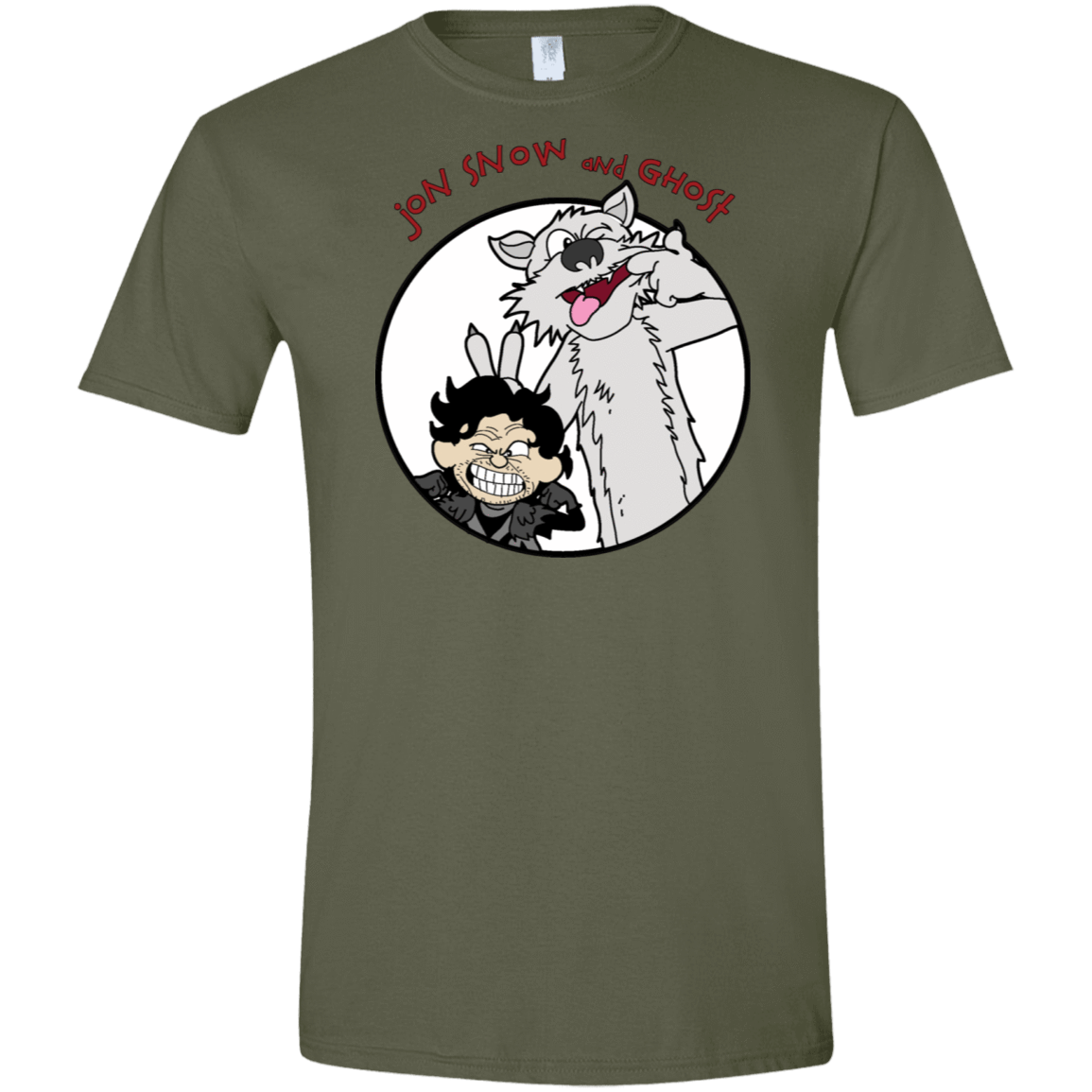 T-Shirts Military Green / S Jon and Ghost Men's Semi-Fitted Softstyle