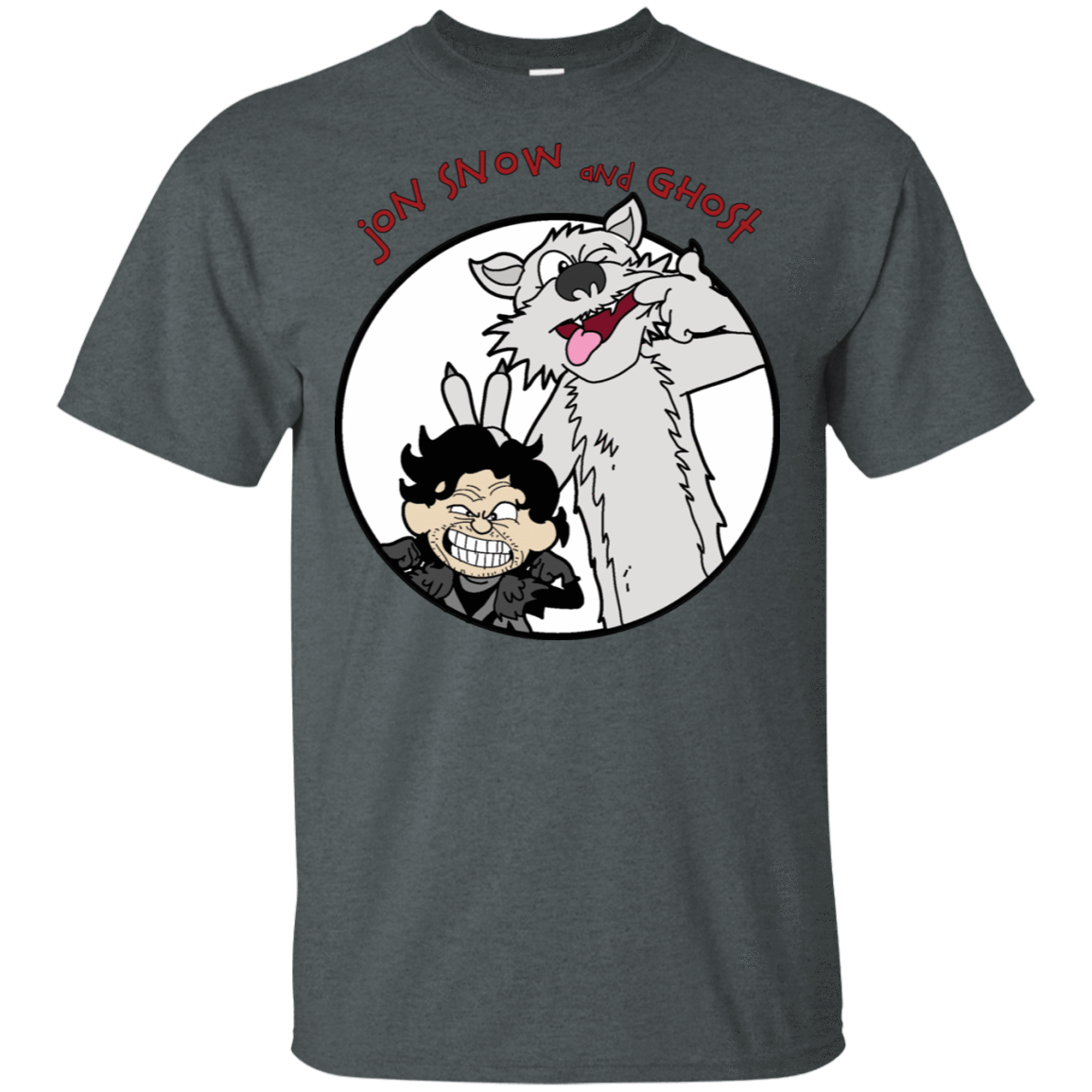 T-Shirts Dark Heather / S Jon and Ghost T-Shirt