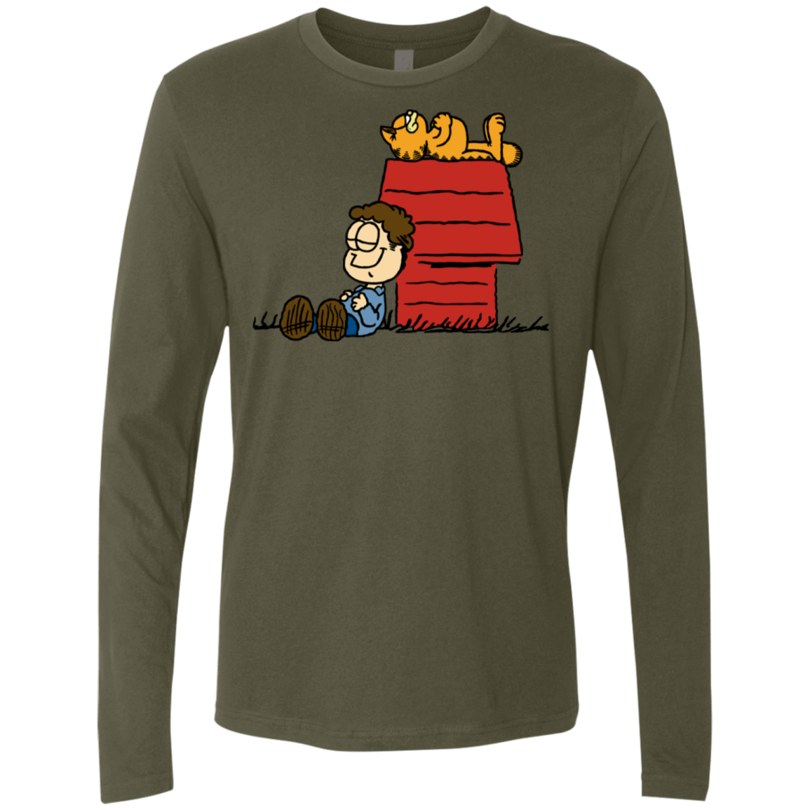 T-Shirts Military Green / S Jon Brown Men's Premium Long Sleeve