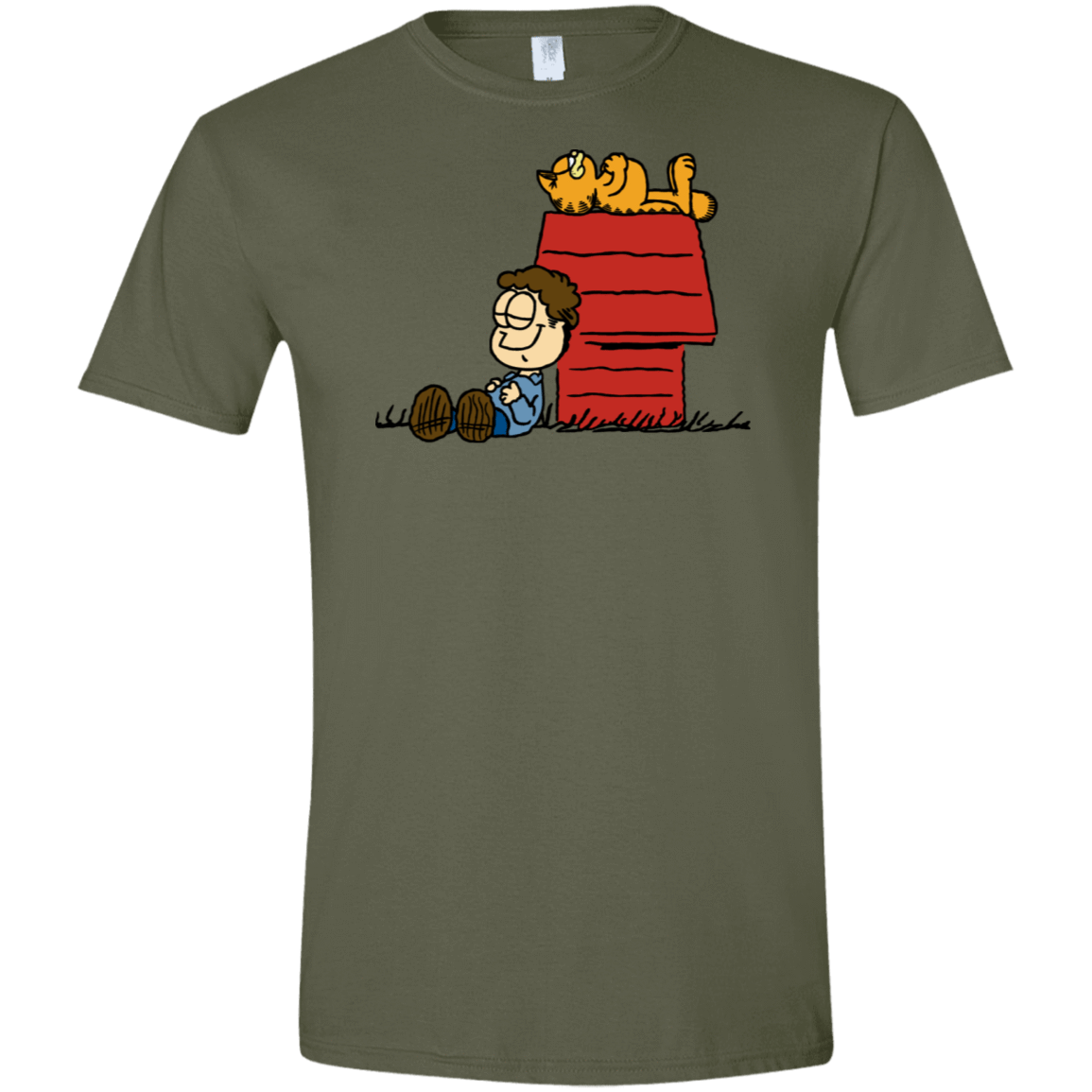 T-Shirts Military Green / S Jon Brown Men's Semi-Fitted Softstyle