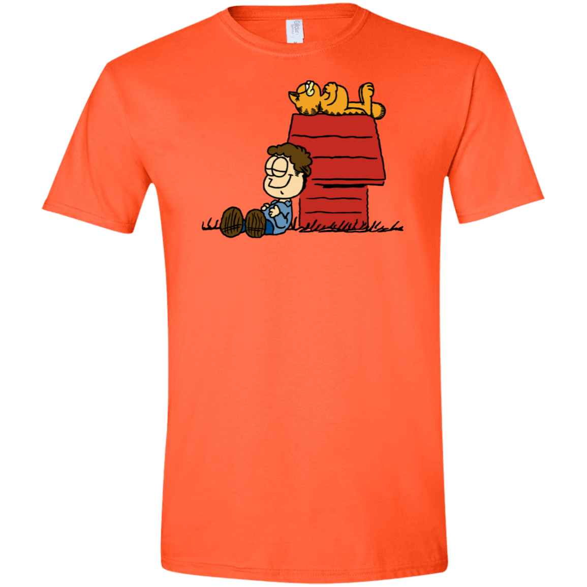 T-Shirts Orange / S Jon Brown Men's Semi-Fitted Softstyle