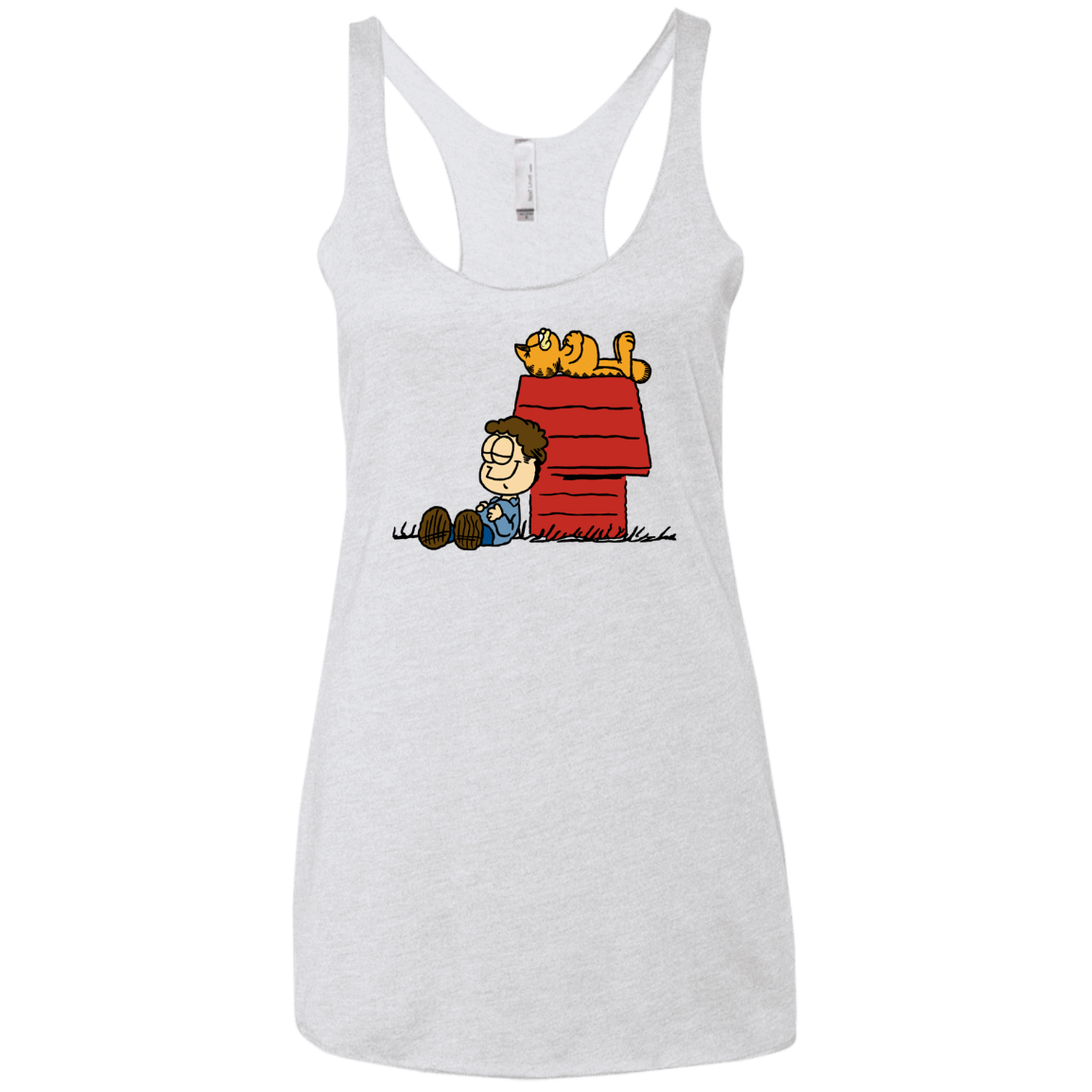 T-Shirts Heather White / X-Small Jon Brown Women's Triblend Racerback Tank
