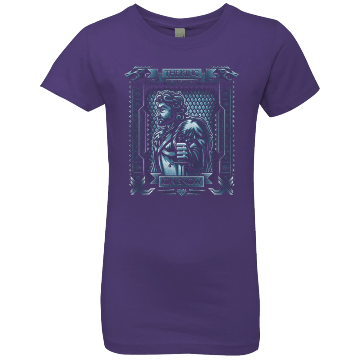 T-Shirts Purple Rush / YXS Jon Snow King in the North Girls Premium T-Shirt