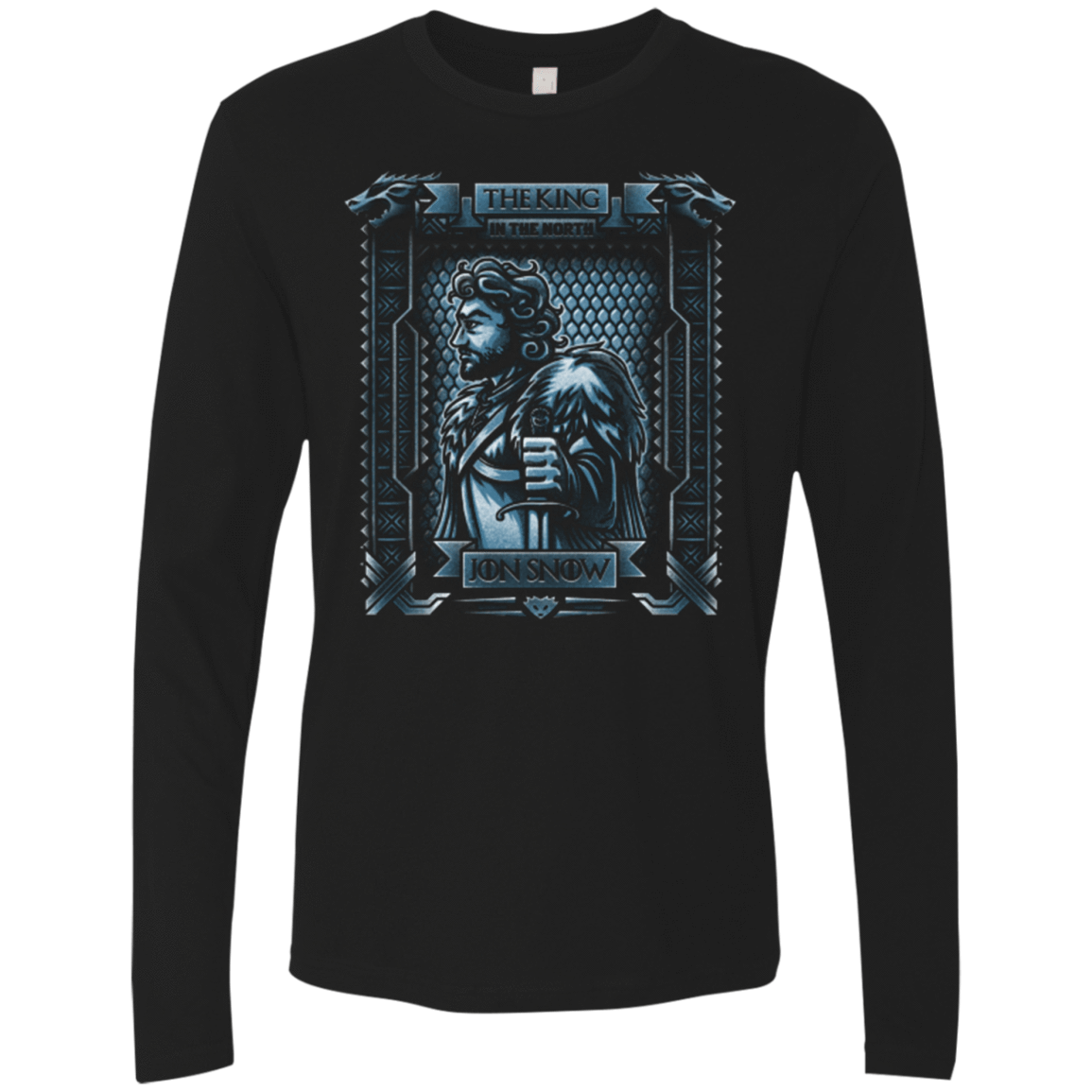T-Shirts Black / Small Jon Snow King in the North Men's Premium Long Sleeve