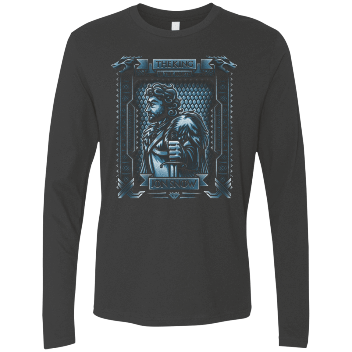 T-Shirts Heavy Metal / Small Jon Snow King in the North Men's Premium Long Sleeve