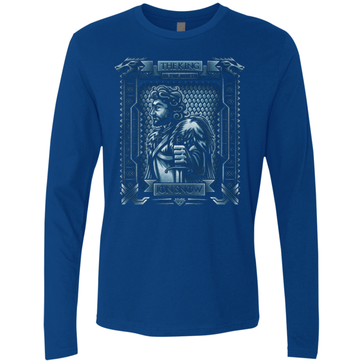 T-Shirts Royal / Small Jon Snow King in the North Men's Premium Long Sleeve
