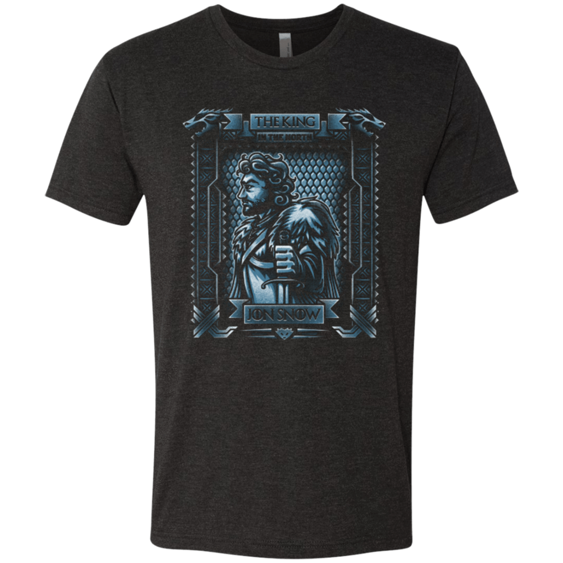T-Shirts Vintage Black / Small Jon Snow King in the North Men's Triblend T-Shirt