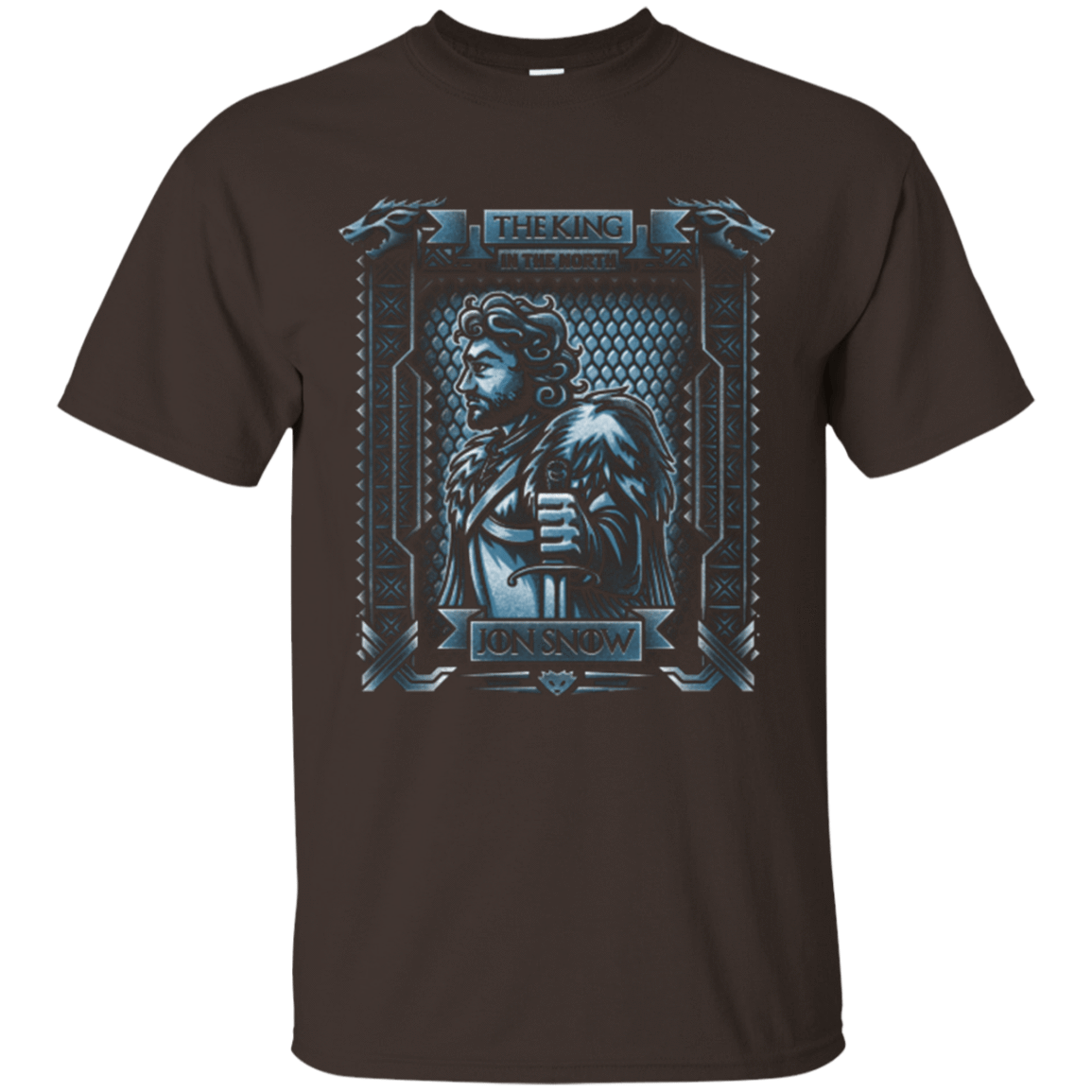 T-Shirts Dark Chocolate / Small Jon Snow King in the North T-Shirt