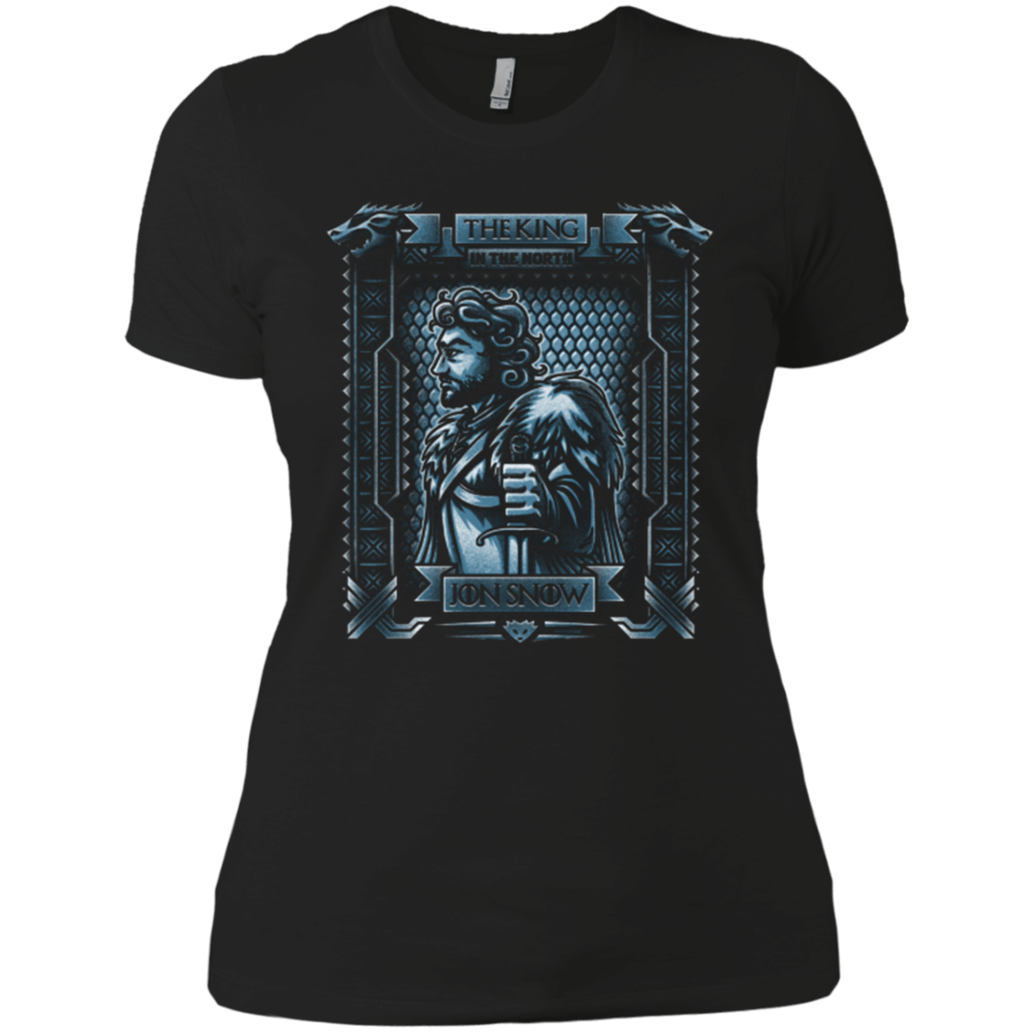 T-Shirts Black / X-Small Jon Snow King in the North Women's Premium T-Shirt