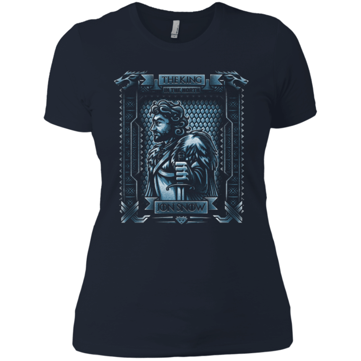 T-Shirts Midnight Navy / X-Small Jon Snow King in the North Women's Premium T-Shirt