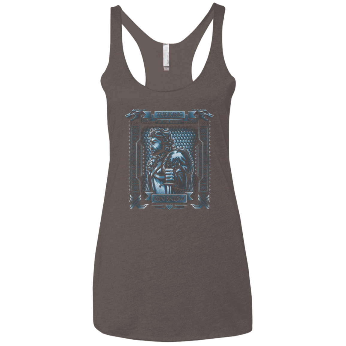 T-Shirts Macchiato / X-Small Jon Snow King in the North Women's Triblend Racerback Tank