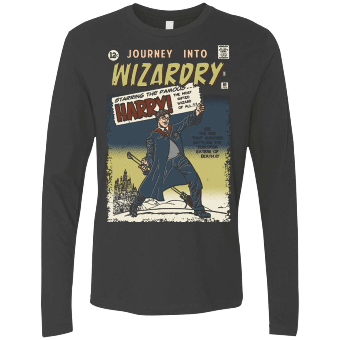 T-Shirts Heavy Metal / Small Journey into Wizardry Men's Premium Long Sleeve