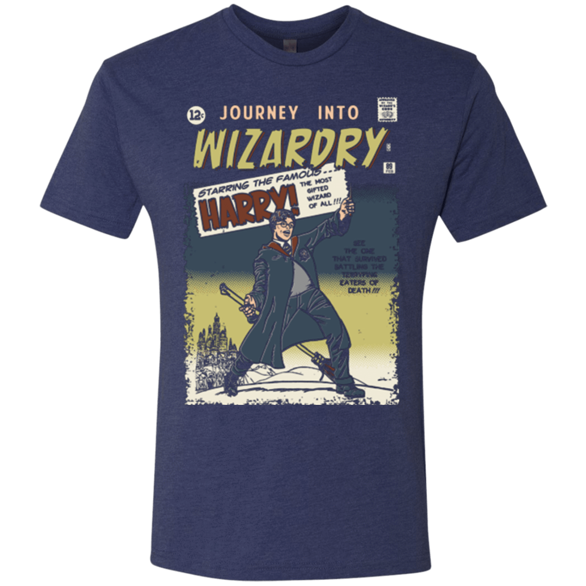 T-Shirts Vintage Navy / Small Journey into Wizardry Men's Triblend T-Shirt
