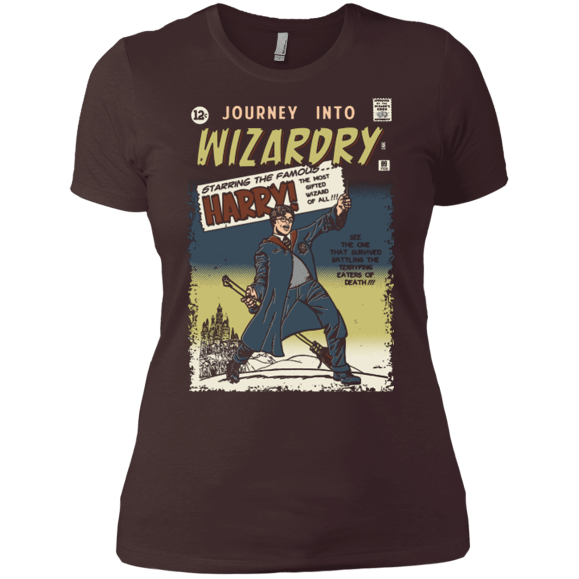 T-Shirts Dark Chocolate / X-Small Journey into Wizardry Women's Premium T-Shirt