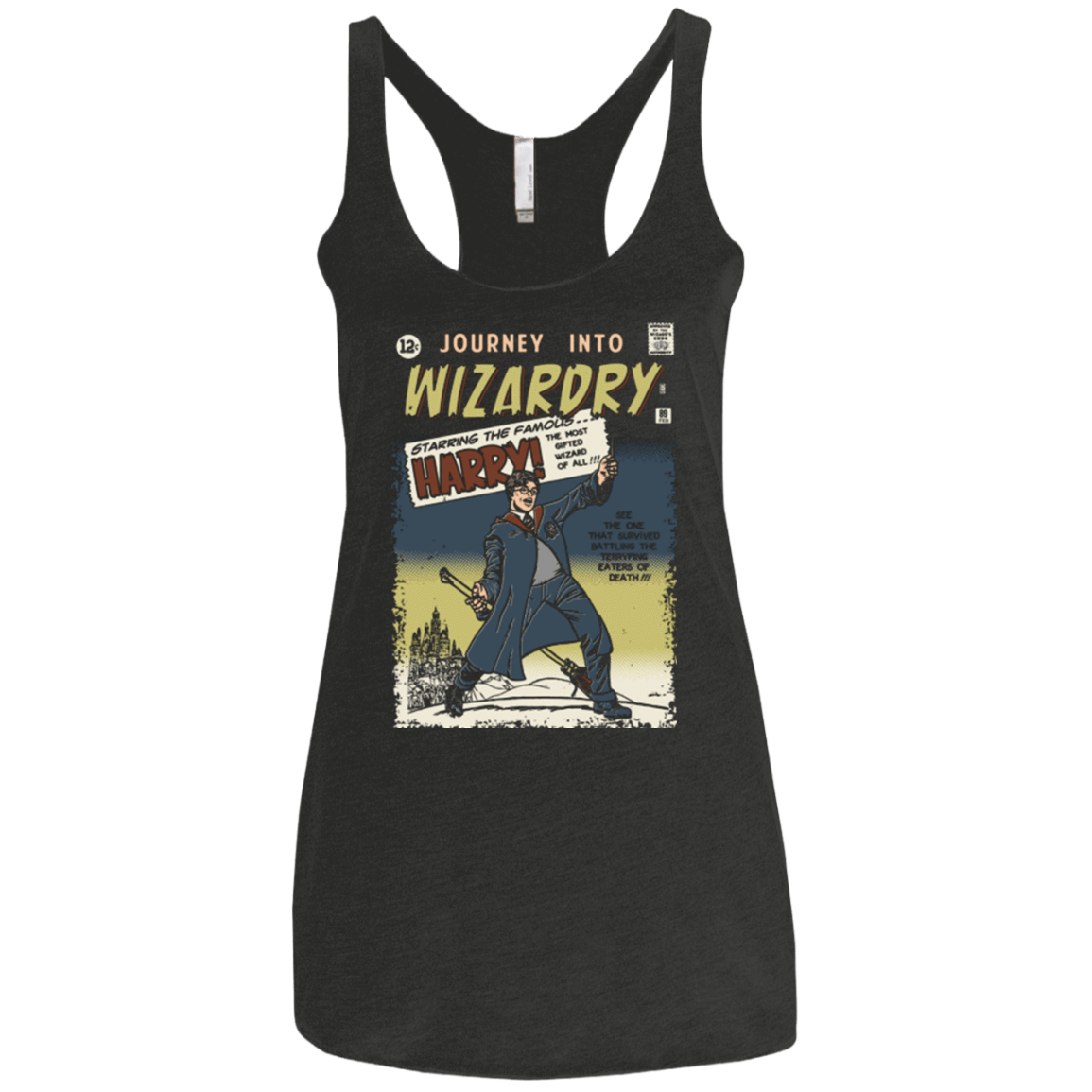 T-Shirts Vintage Black / X-Small Journey into Wizardry Women's Triblend Racerback Tank