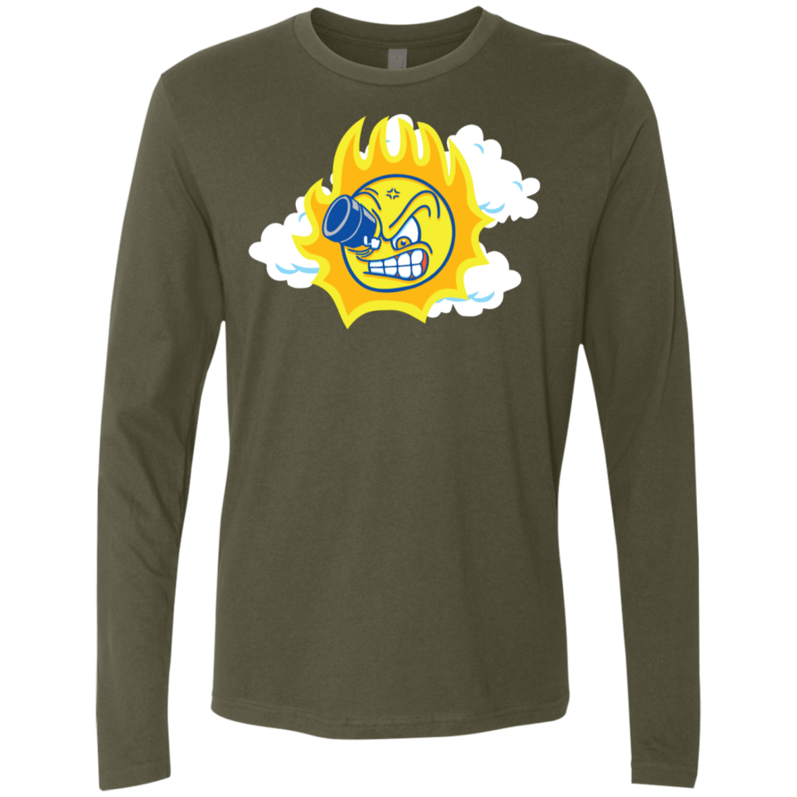 T-Shirts Military Green / S Journey To The Angry Sun Men's Premium Long Sleeve
