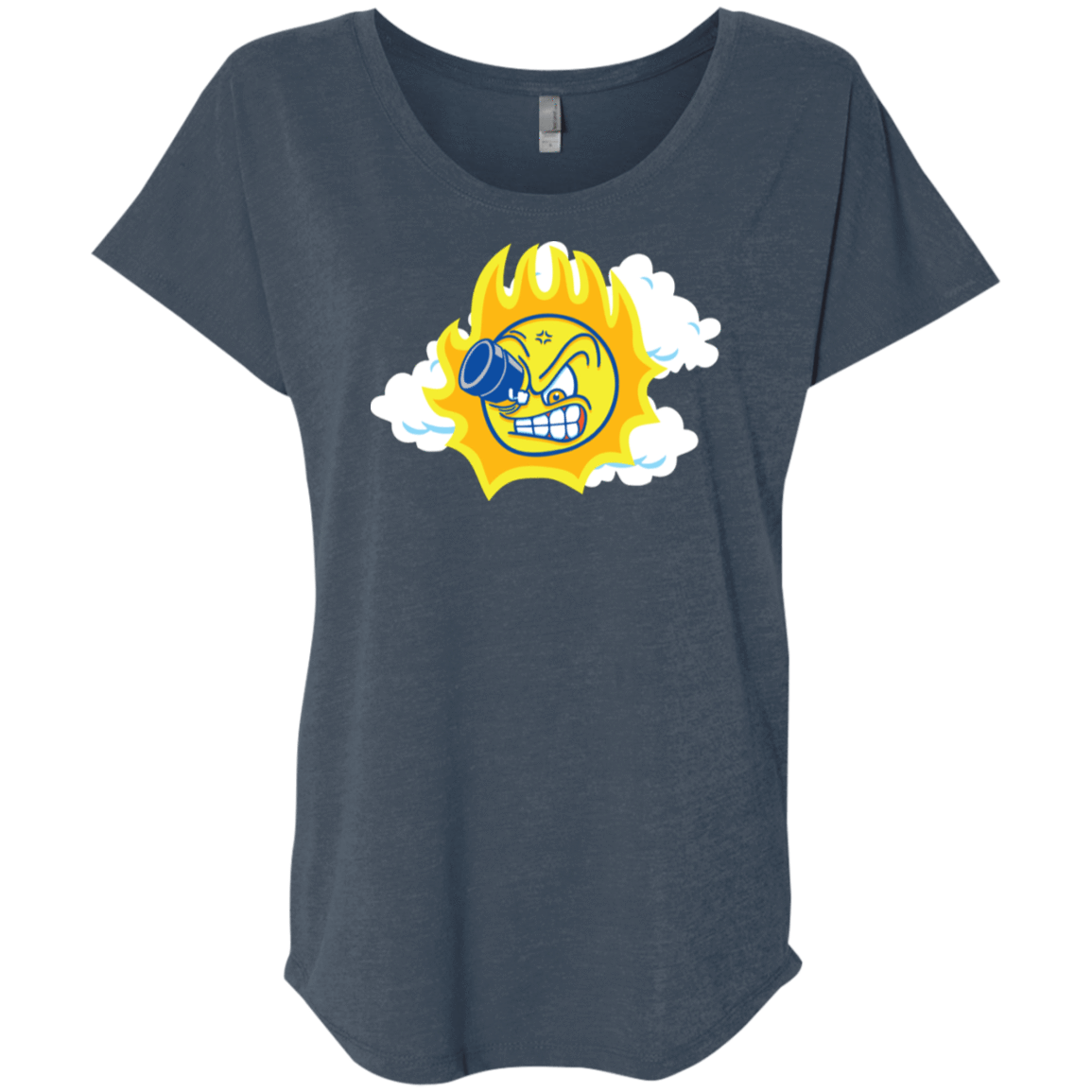 T-Shirts Indigo / X-Small Journey To The Angry Sun Triblend Dolman Sleeve