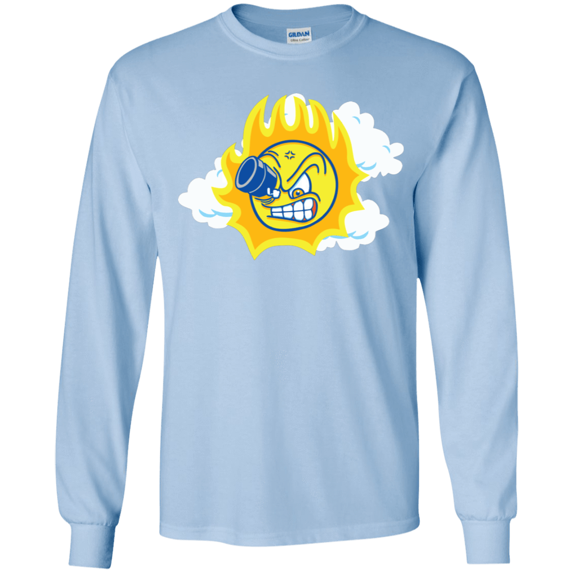 T-Shirts Light Blue / YS Journey To The Angry Sun Youth Long Sleeve T-Shirt