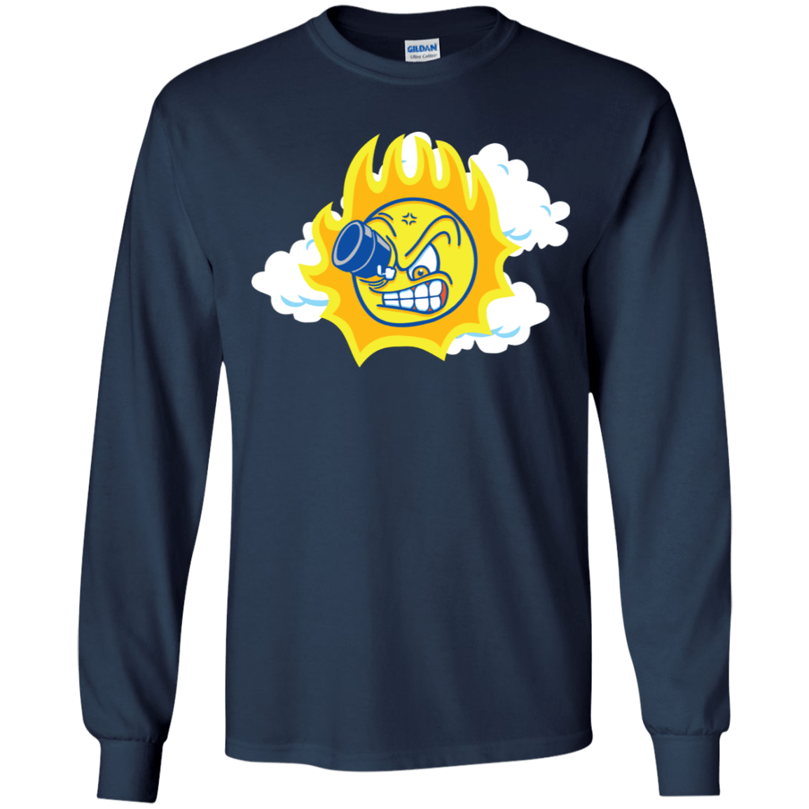 T-Shirts Navy / YS Journey To The Angry Sun Youth Long Sleeve T-Shirt