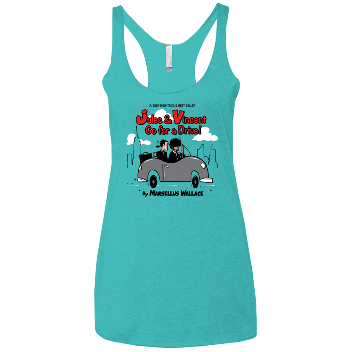 T-Shirts Tahiti Blue / X-Small Jules n Vincent Women's Triblend Racerback Tank