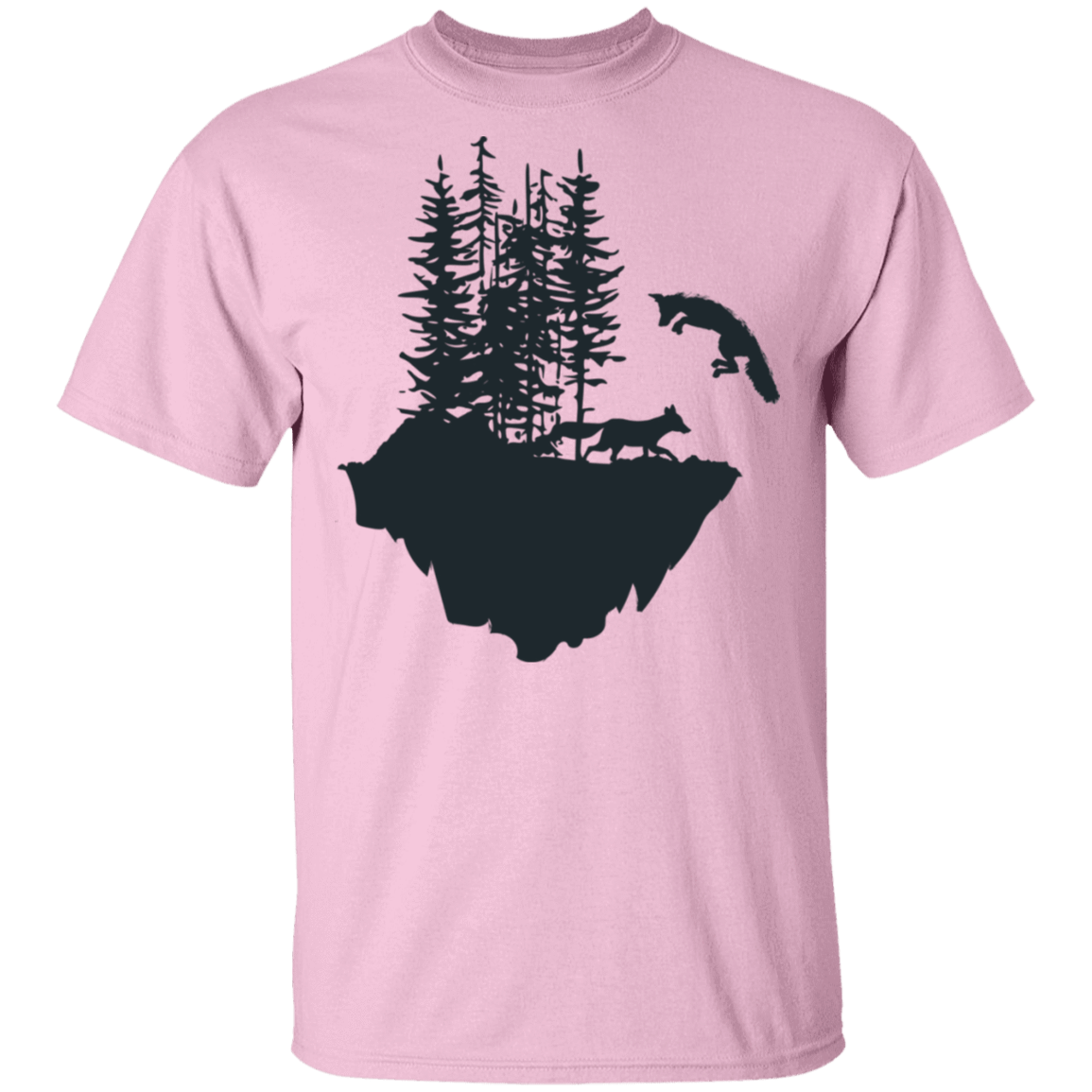 T-Shirts Light Pink / S Jumping Fox T-Shirt