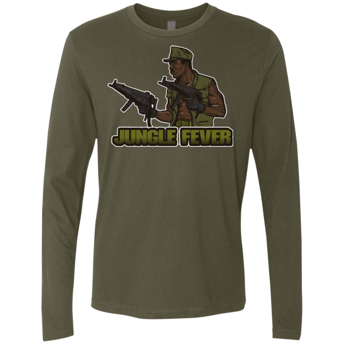 T-Shirts Military Green / Small Jungle Fever Men's Premium Long Sleeve