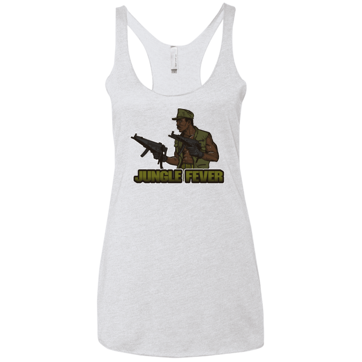 T-Shirts Heather White / X-Small Jungle Fever Women's Triblend Racerback Tank