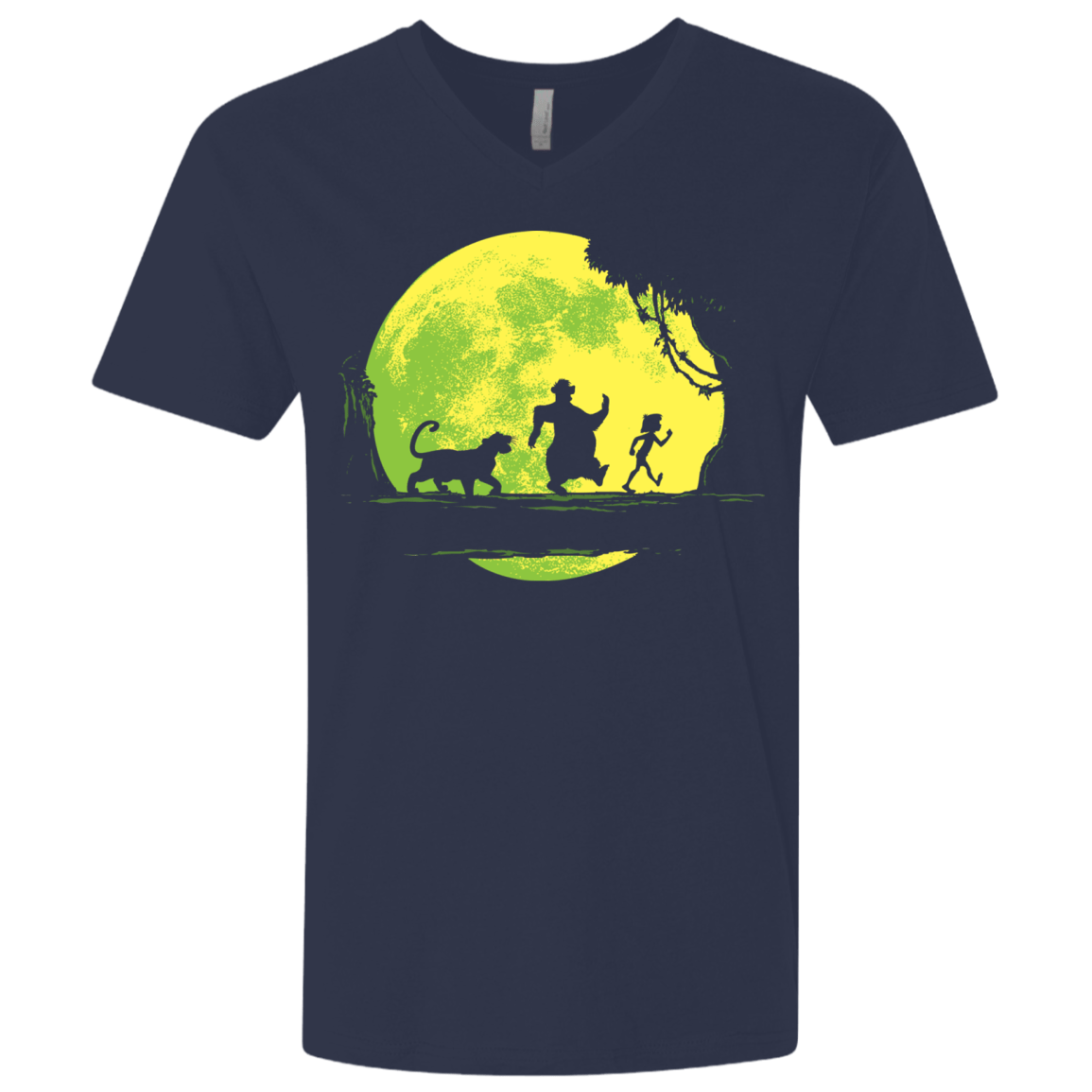 T-Shirts Midnight Navy / X-Small Jungle Moonwalk Men's Premium V-Neck