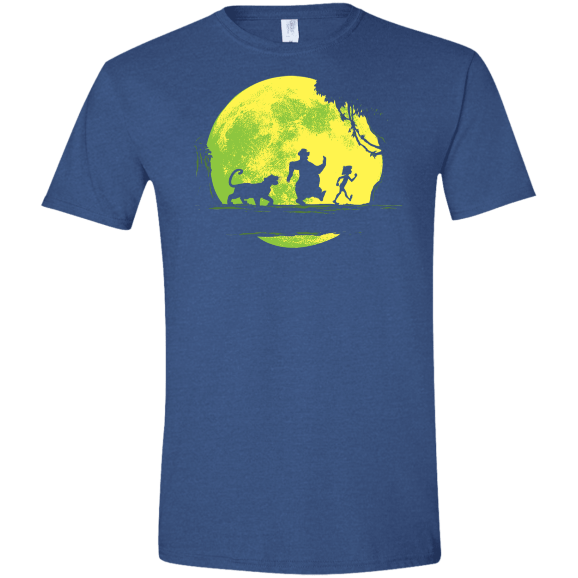 T-Shirts Heather Royal / X-Small Jungle Moonwalk Men's Semi-Fitted Softstyle