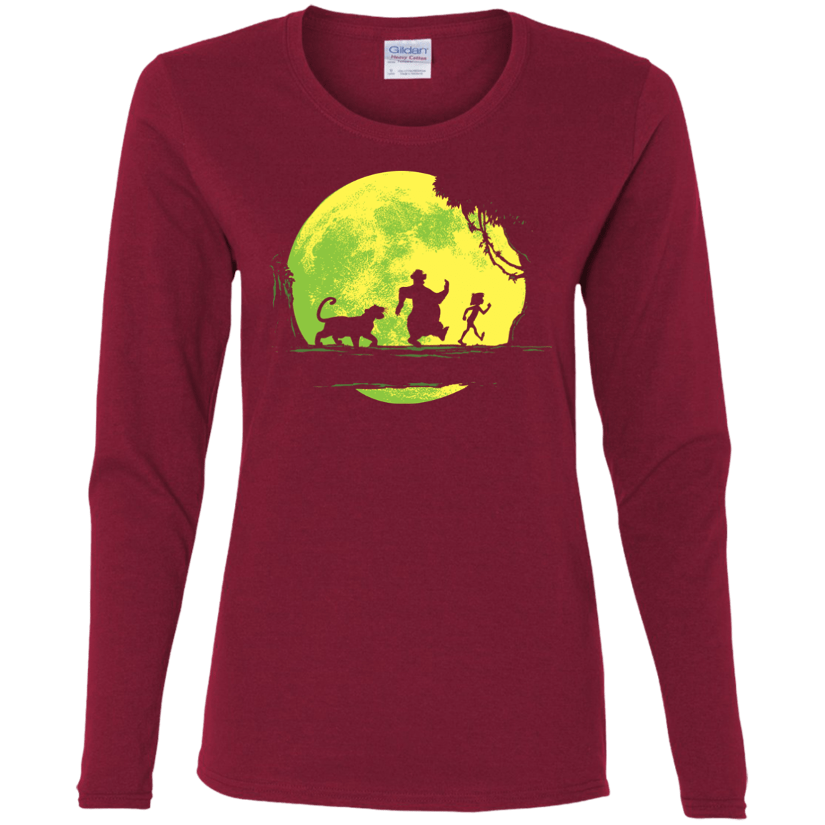 T-Shirts Cardinal / S Jungle Moonwalk Women's Long Sleeve T-Shirt