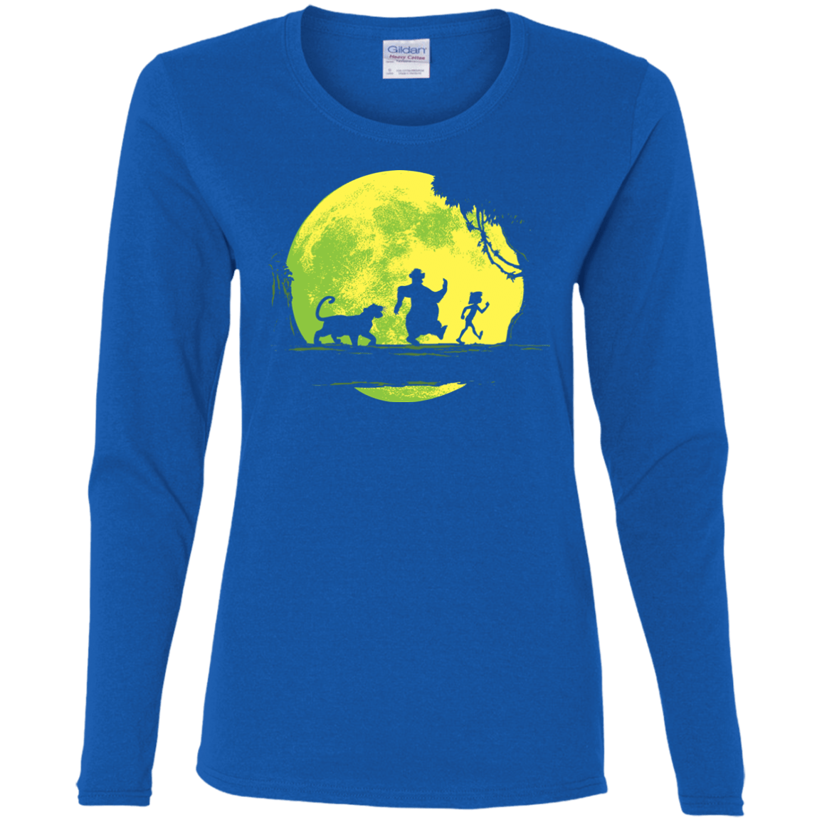 T-Shirts Royal / S Jungle Moonwalk Women's Long Sleeve T-Shirt