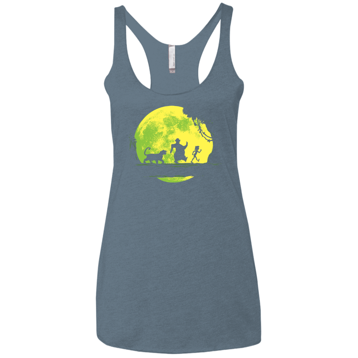 T-Shirts Indigo / X-Small Jungle Moonwalk Women's Triblend Racerback Tank