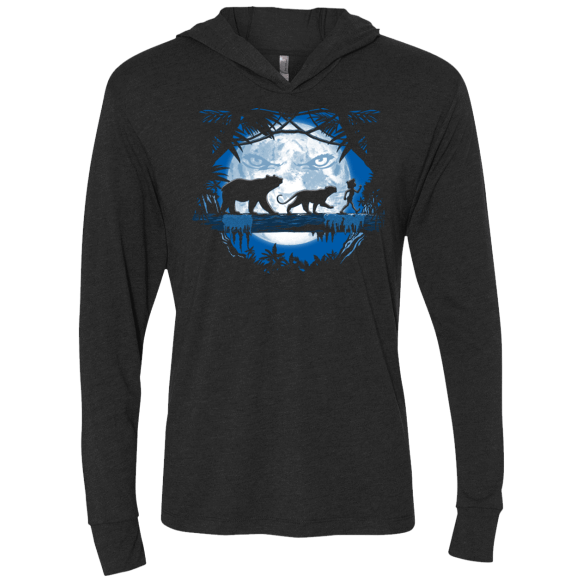 T-Shirts Vintage Black / X-Small Jungle Pals Triblend Long Sleeve Hoodie Tee