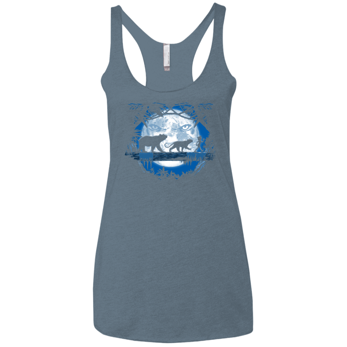 T-Shirts Indigo / X-Small Jungle Pals Women's Triblend Racerback Tank