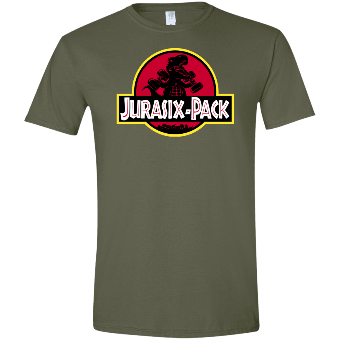 T-Shirts Military Green / S Jurasix-Pack Men's Semi-Fitted Softstyle