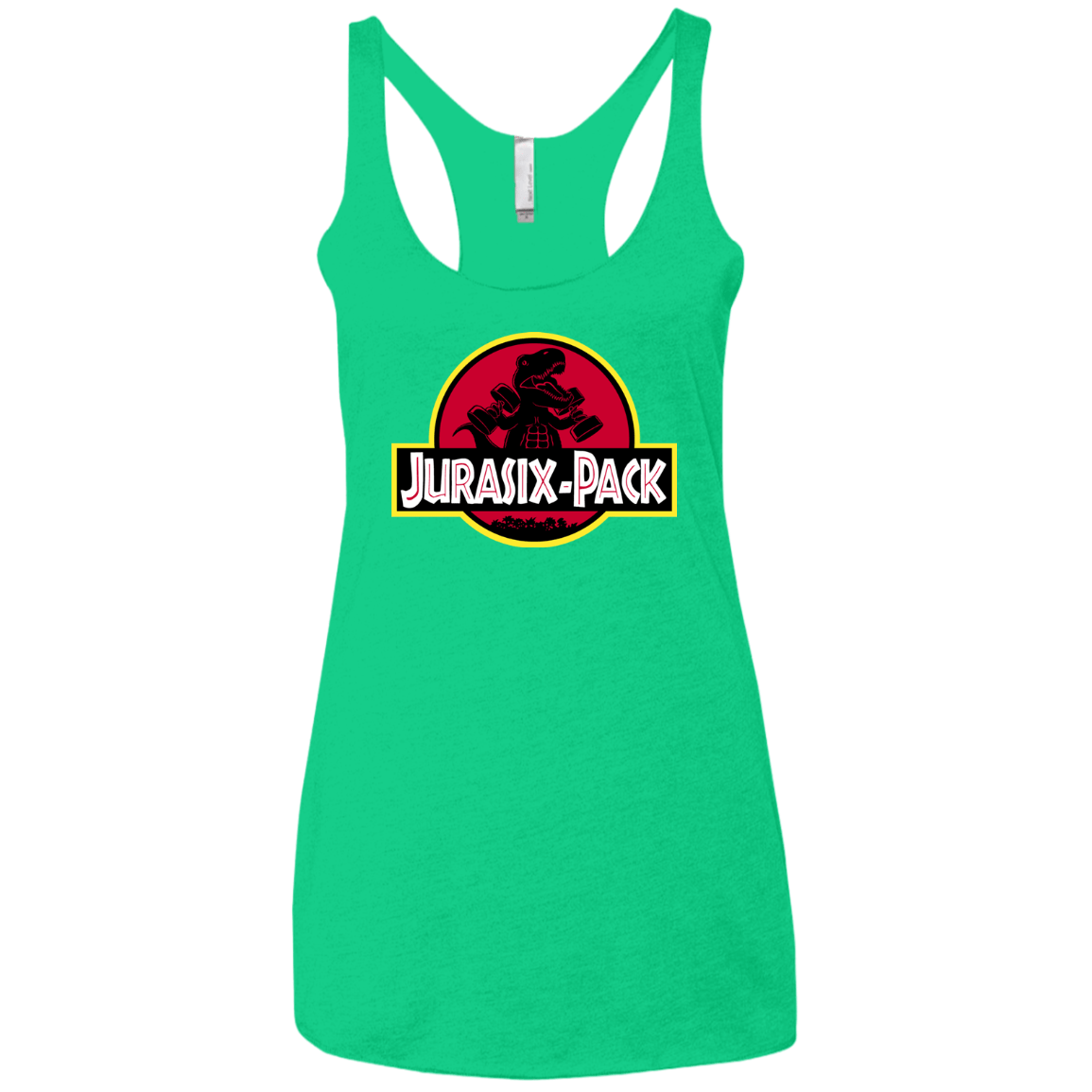 T-Shirts Envy / X-Small Jurasix-Pack Women's Triblend Racerback Tank