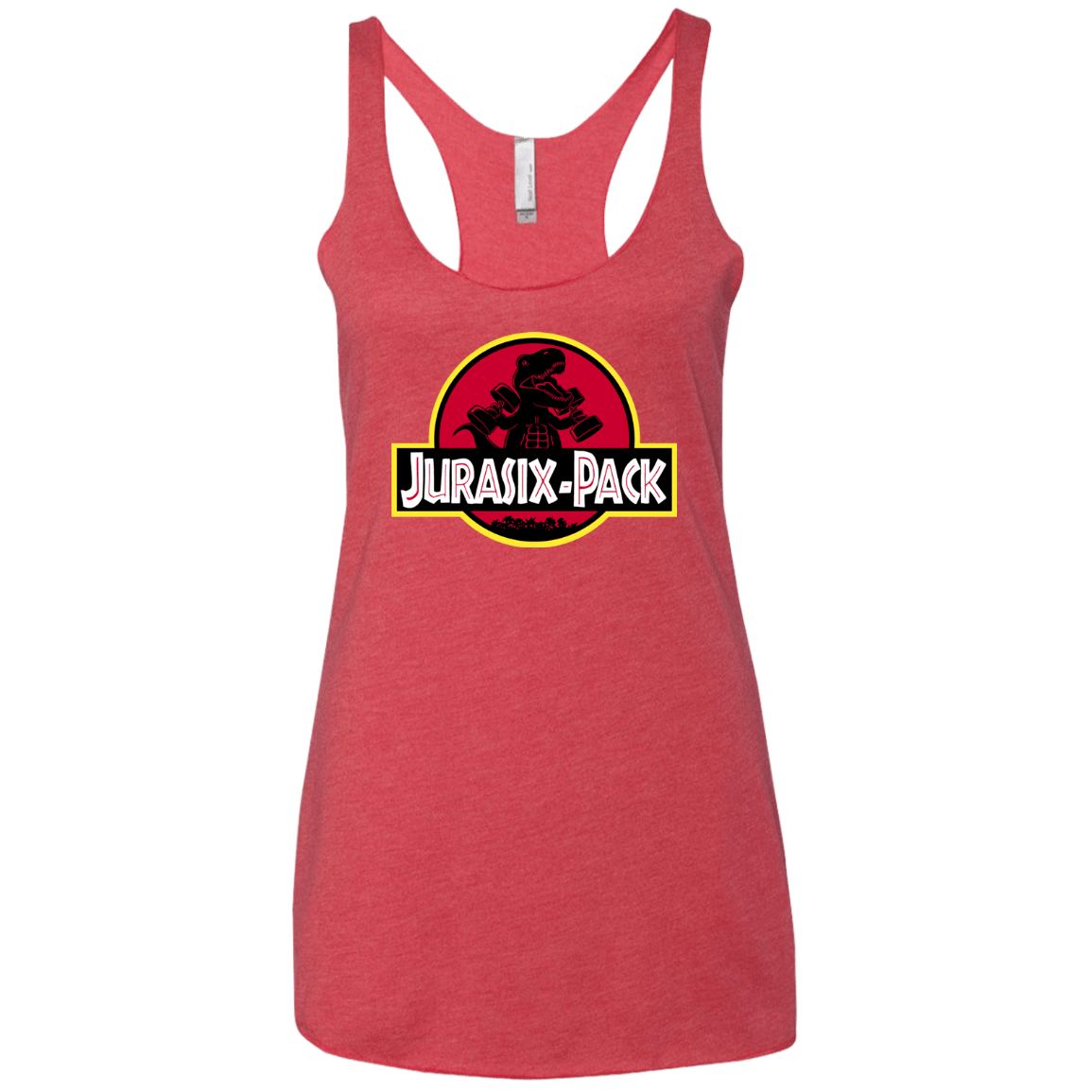 T-Shirts Vintage Red / X-Small Jurasix-Pack Women's Triblend Racerback Tank