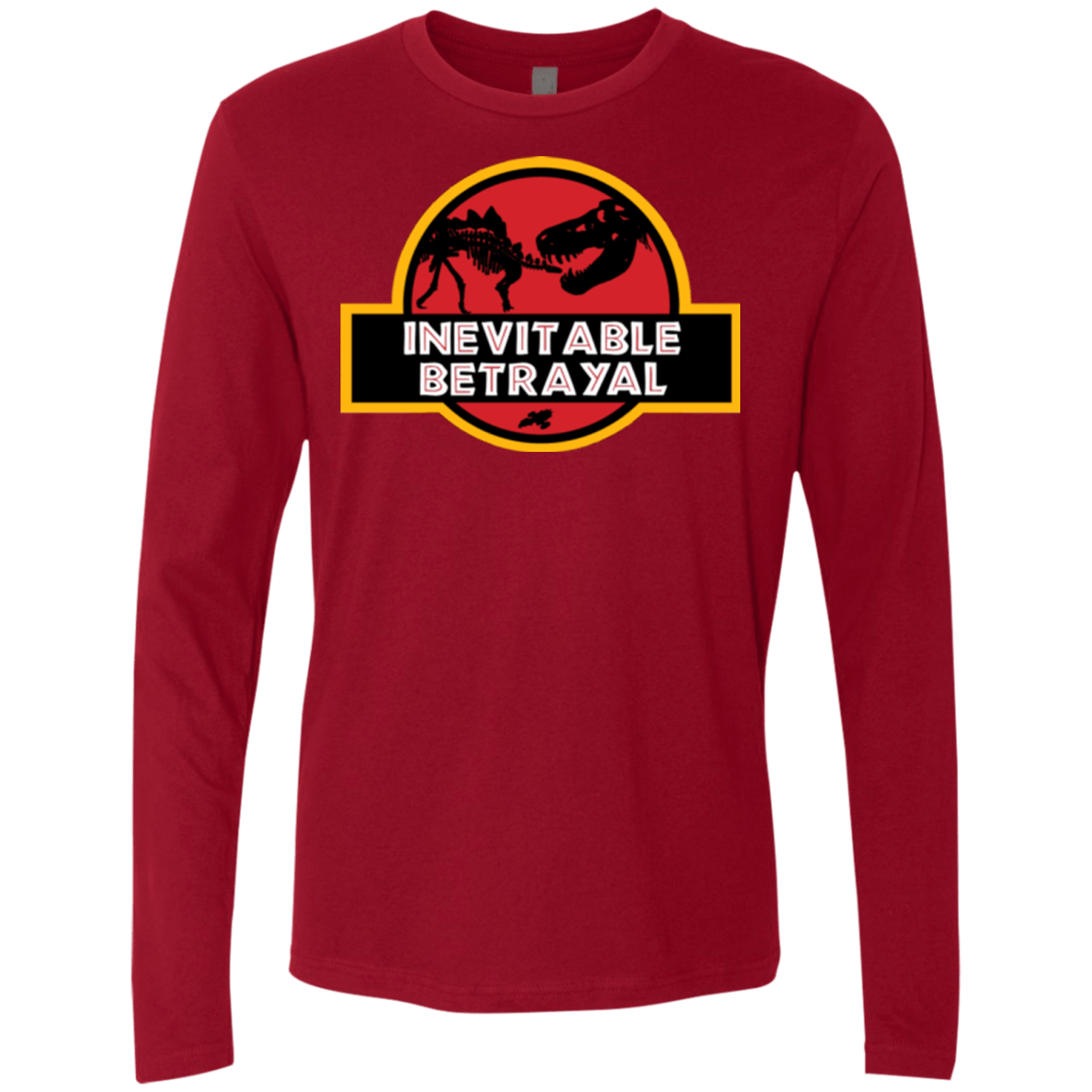 T-Shirts Cardinal / Small JURASSIC BETRAYAL Men's Premium Long Sleeve