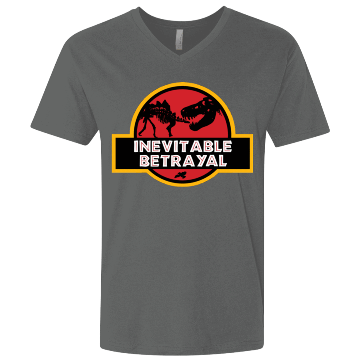 T-Shirts Heavy Metal / X-Small JURASSIC BETRAYAL Men's Premium V-Neck