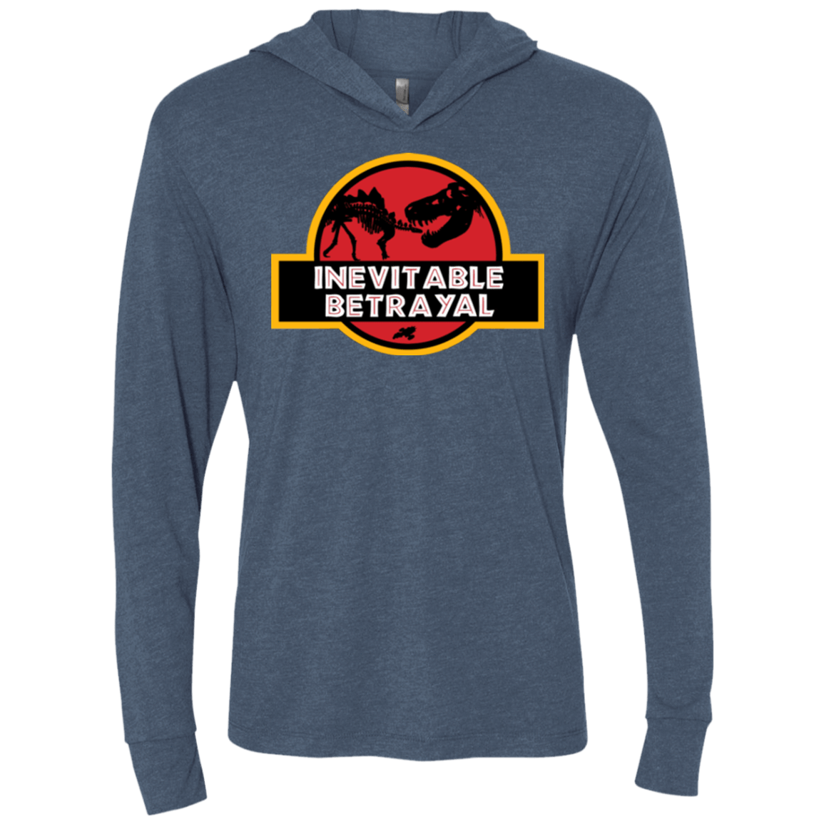 T-Shirts Indigo / X-Small JURASSIC BETRAYAL Triblend Long Sleeve Hoodie Tee